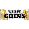 Signmission WE BUY COINS BANNER SIGN cash gold coin rare numismatist collector B-96 We Buy Coins